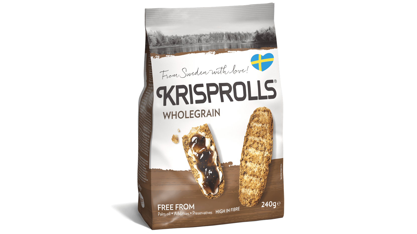 Abbildung von KRISPROLLS Vollkorn in seiner Verpackung