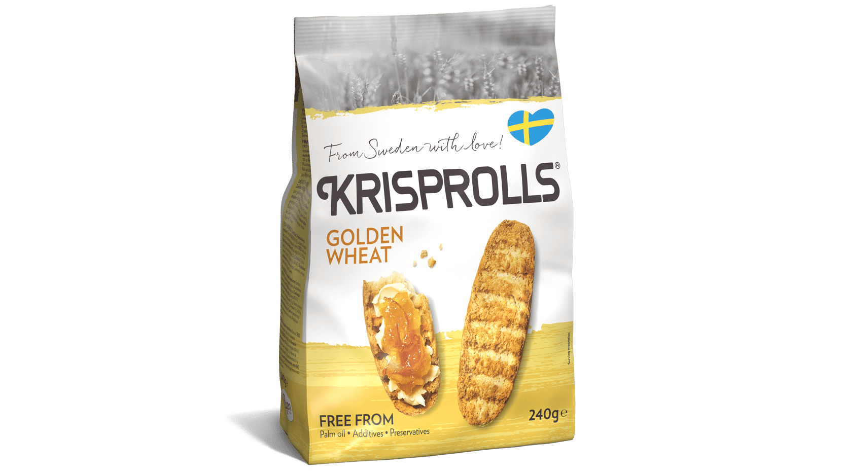 Abbildung von KRISPROLLS Weizen in seiner Verpackung